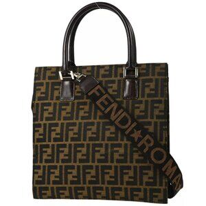Fendi Brown Zucca 2way Tote Handbag 19/16046/1/983 143851